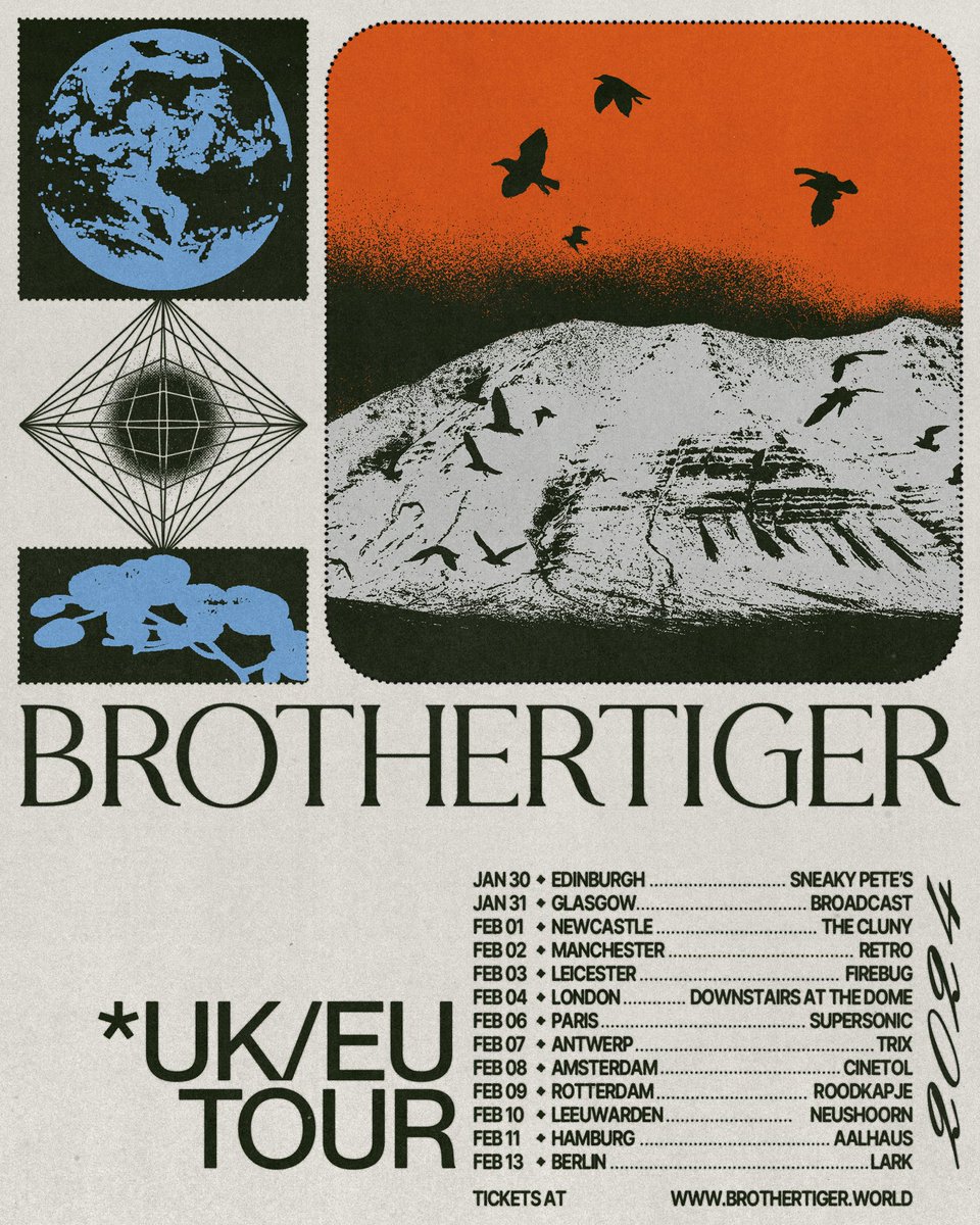 Brothertiger's tweet photo. UK/EU 2024. Finally playing/visiting the UK for the first time in my life and I am so excited! Tickets for all shows can be found at https://t.co/RcTwBFECkC 🦚 https://t.co/PxN1YKsNok