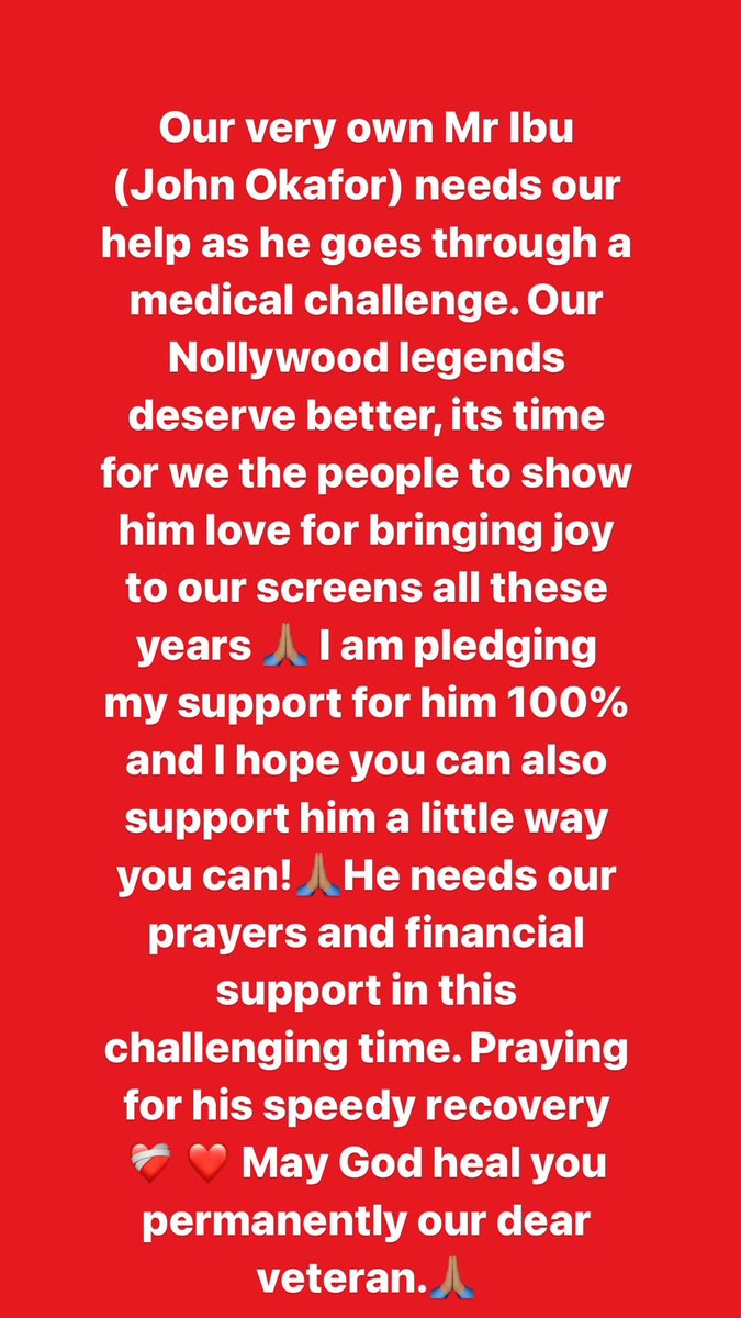 PeterPsquare's tweet photo. Prayers and support for Mr Ibu🙏🏽❤️ https://t.co/lOU9ht8rto