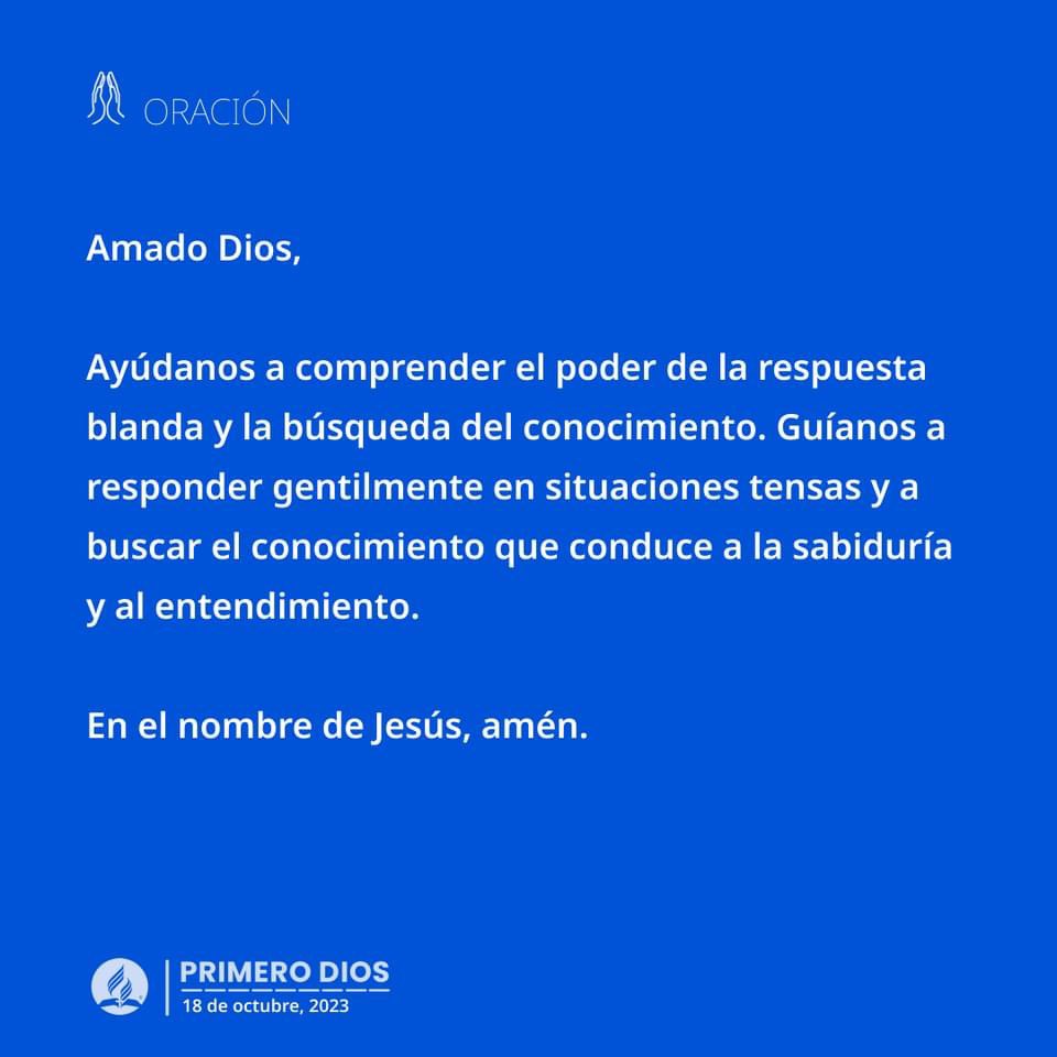 El capítulo 15 de Proverbios revela el poder de la palabra suave para alejar la ira y el valor de la búsqueda del conocimiento. Nos enseña cómo estas virtudes pueden enriquecer nuestra vida y nuestras relaciones.

#PrimeroDios #ReavivamientoYReforma  #DevocionalDiarioCG #RPSP