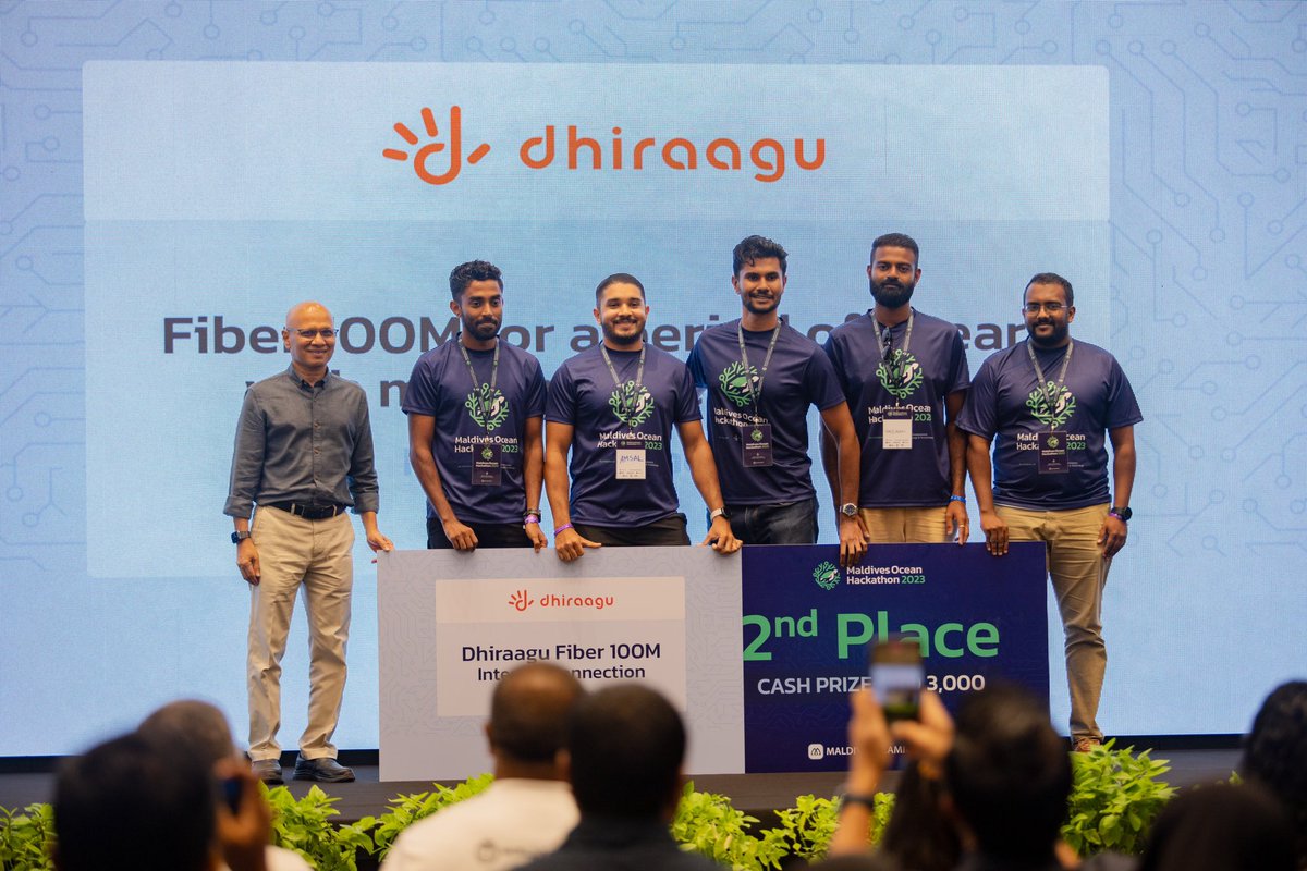 🥈 Huge kudos to ClimVatch for grabbing 2nd place at the Maldives Ocean Hackathon! They've bagged a $3,000* cash prize from <a href="/mibmv/">MaldivesIslamicBank</a> and one year of free Fiber 100M Internet from <a href="/Dhiraagu/">Dhiraagu</a>.