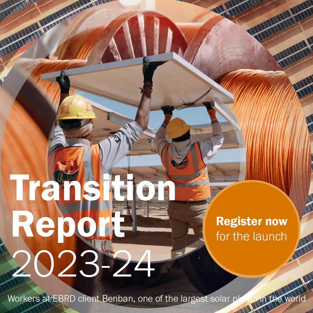 Join us on Tuesday 21 November at 16.00 for the launch of the Transition Report 2023-24 in EBRD HQ. “Transitions big and small” looks at how the deep structural transformation of the global economy impacts people across the EBRD regions #EBRDtr Register: survey.ebrd.com/s/G4KNCW