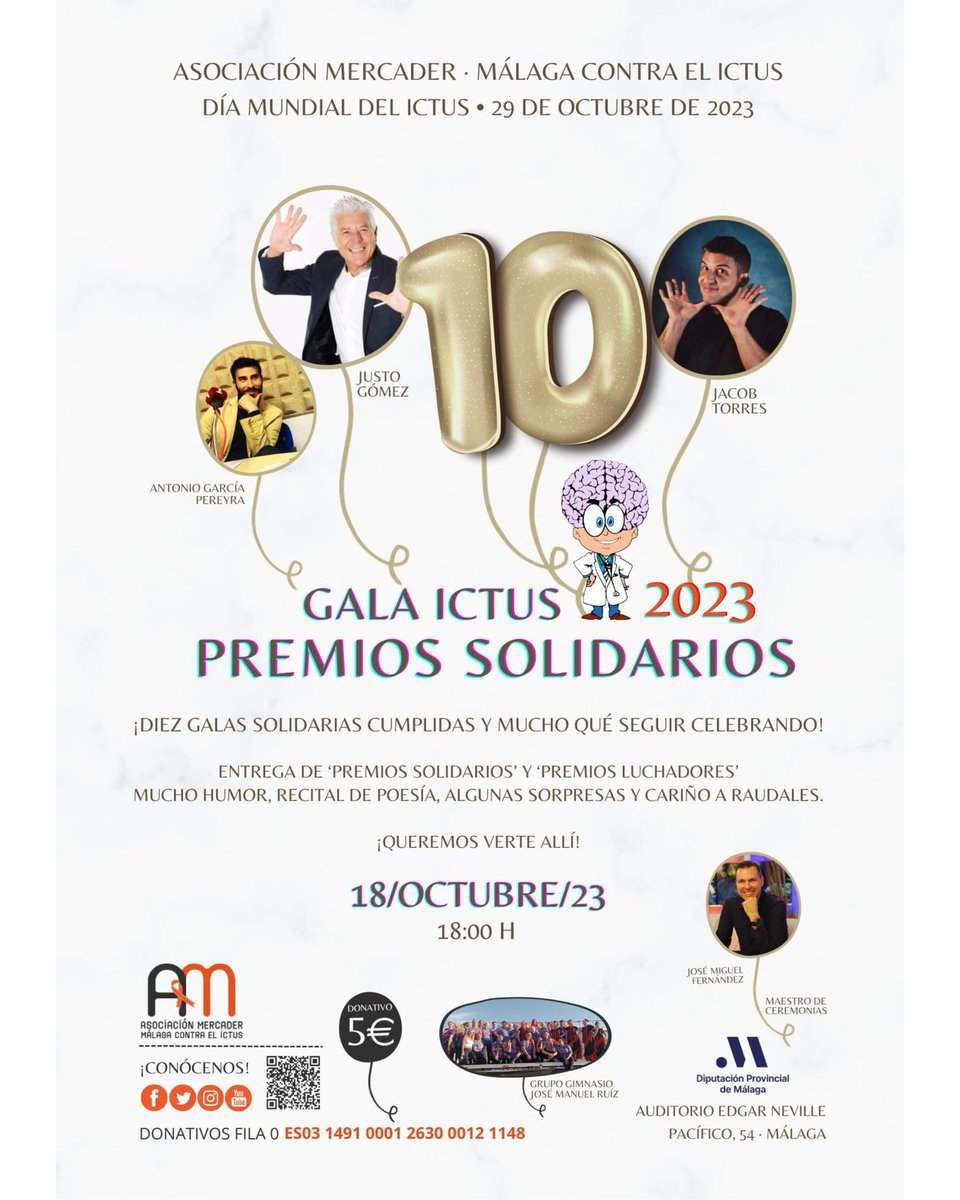 Llegó el día, familia. Meses preparando con mucho amor y ya toca #GalaIctus🧡 #PremiosSolidarios #PremiosLuchadores @AsocMercader 18:00 h, #AuditorioEdgarNeville @diputacionMLG 
Todo por y para ellos💪🏼 🧡 Vamos, patio! Al ataqueee!! #málagacontraelictus #ictusactívate #tatart47