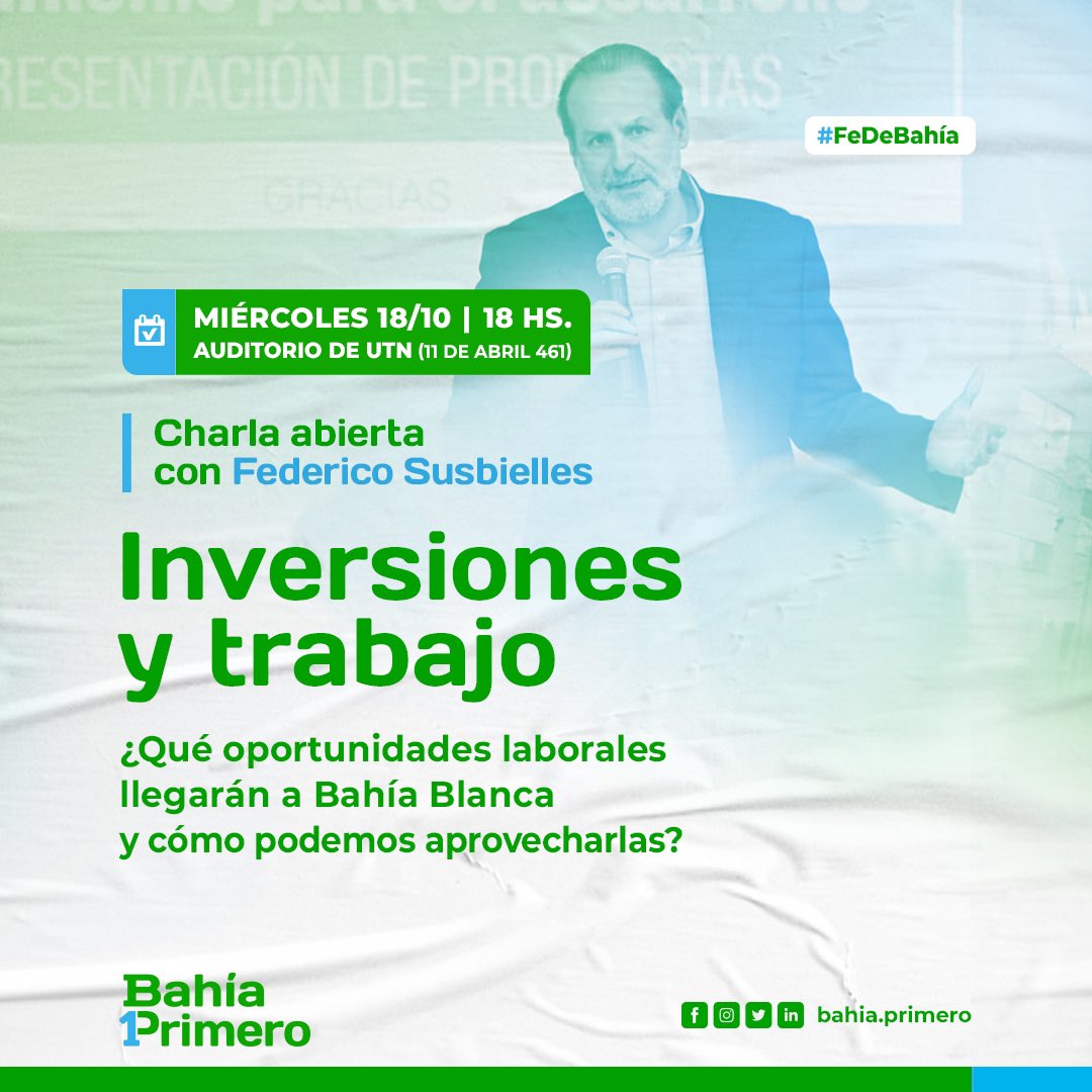BahiaPrimero's tweet photo. OPORTUNIDADES PARA BAHÍA: VACA MUERTA Y LAS INVERSIONES 🏙️

¿Qué oportunidades laborales llegarán a Bahía Blanca y cómo podemos aprovecharlas? 🤔 https://t.co/tYaCYuOmmi