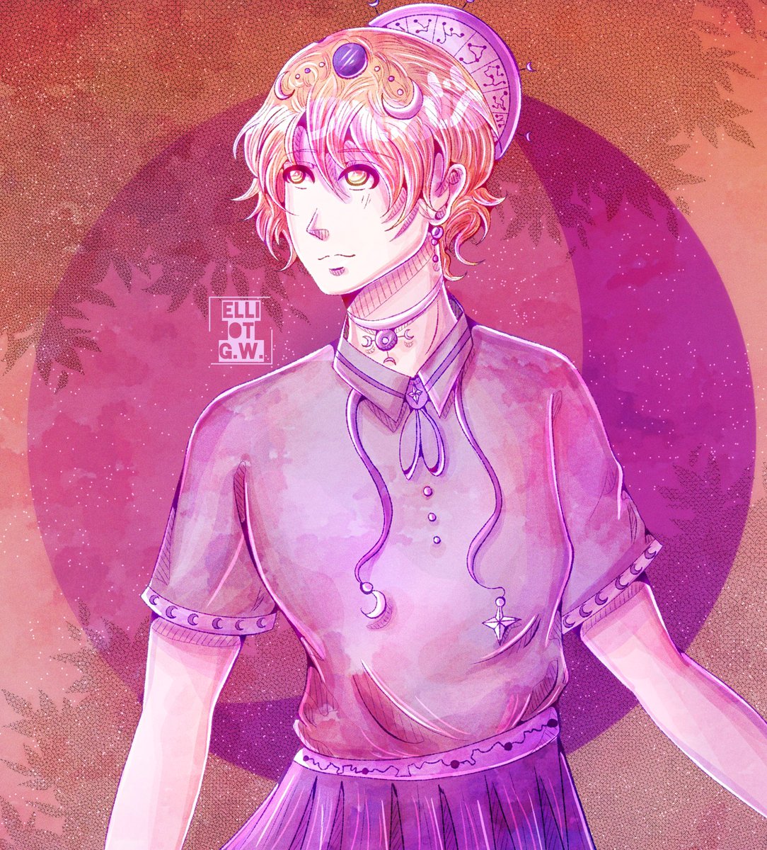 Elliot__GW's tweet photo. 🌙☀️ #inktober2023 Day 16 &amp; 17: Moon and Sun ☀️🌙 
.
#art #artwork #ibisPaintX #digitalart #oc_tober #oc https://t.co/GHq17K716l