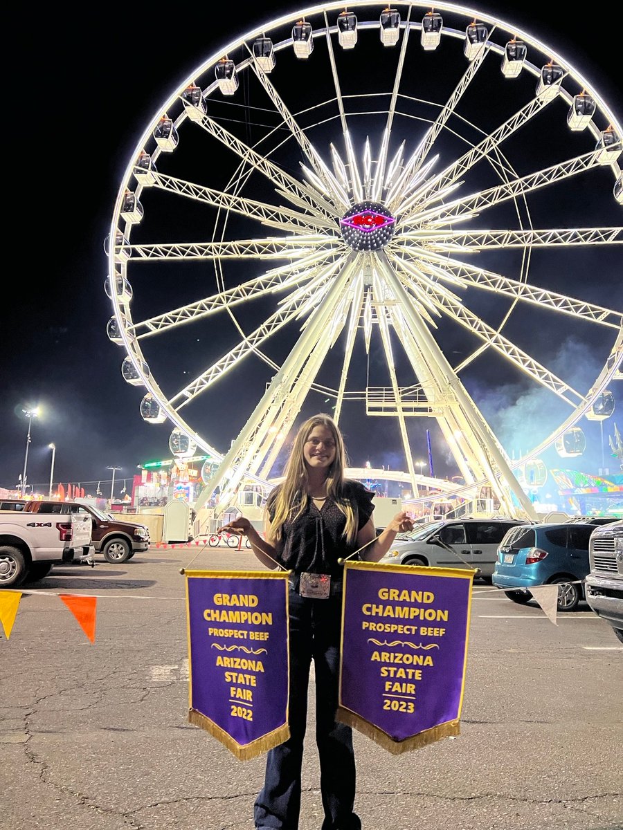 Congratulations to Chandler FFA member, Annabelle Williams at the Arizona State Fair.   Annabelle’s steer Vader, won Grand Champion Prospect Beef. This was Annabelle's second year in a row winning Grand Champion. Last year Annabelle earned over $40,000 with her Beef Projects.