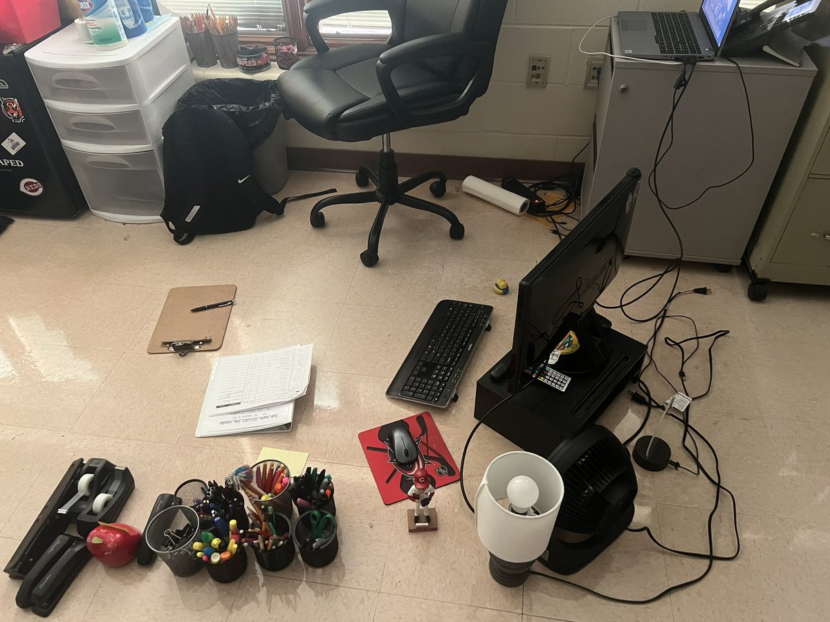 When you work at central office for a day and your desk magically disappears…We have some pranksters at <a href="/CISKnights/">CIS Knight Nation</a>