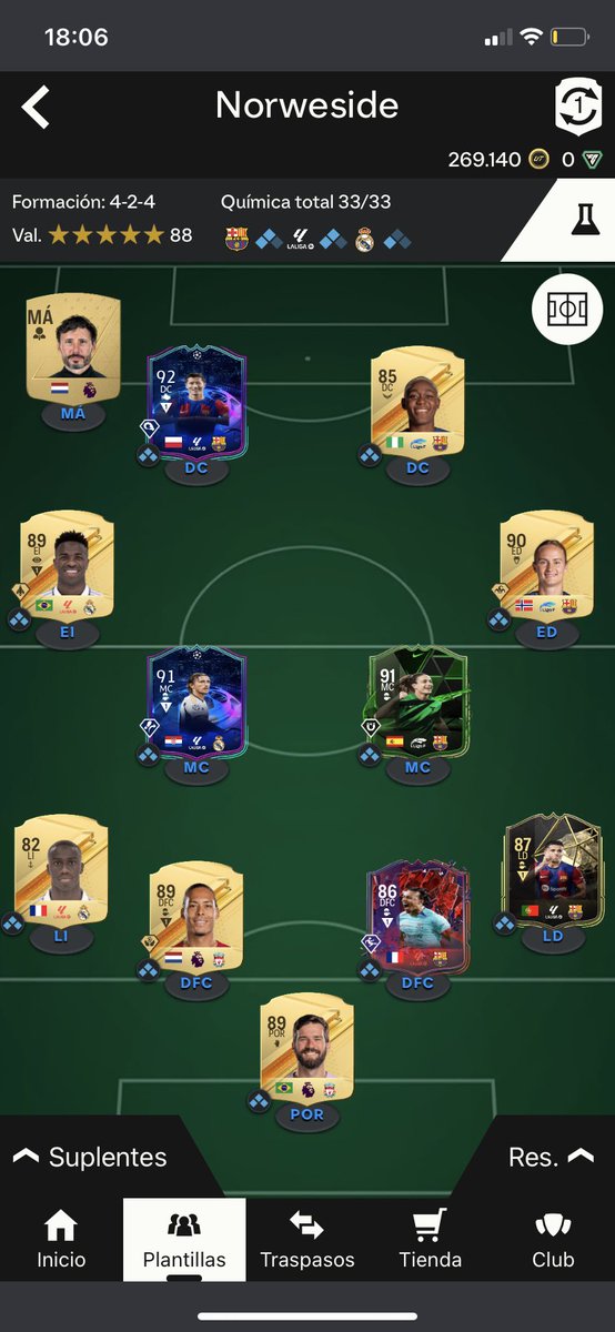 AaroncitoVlb's tweet photo. @Baptistaooo Tengo 270k y las chicas del barsa mas mendy, Alisson y van dijk transferibles.
Me queda ahorrar para el enfermo de mbappe 😮‍💨 https://t.co/C2EkpJCzTw