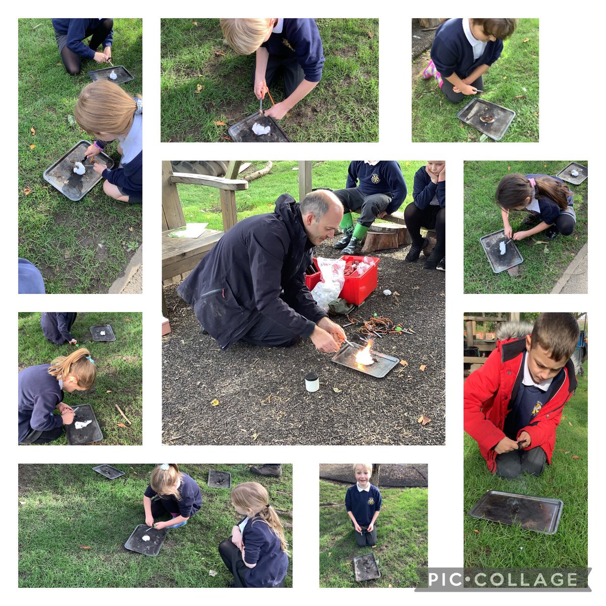 IPMATTowngate's tweet photo. In forest school this week we we’re identifying trees and we even lit a real fire 🔥. #forestschooltpa, #outdoorlearningtpa, #Year3tpa. https://t.co/TMiU7Qbq80