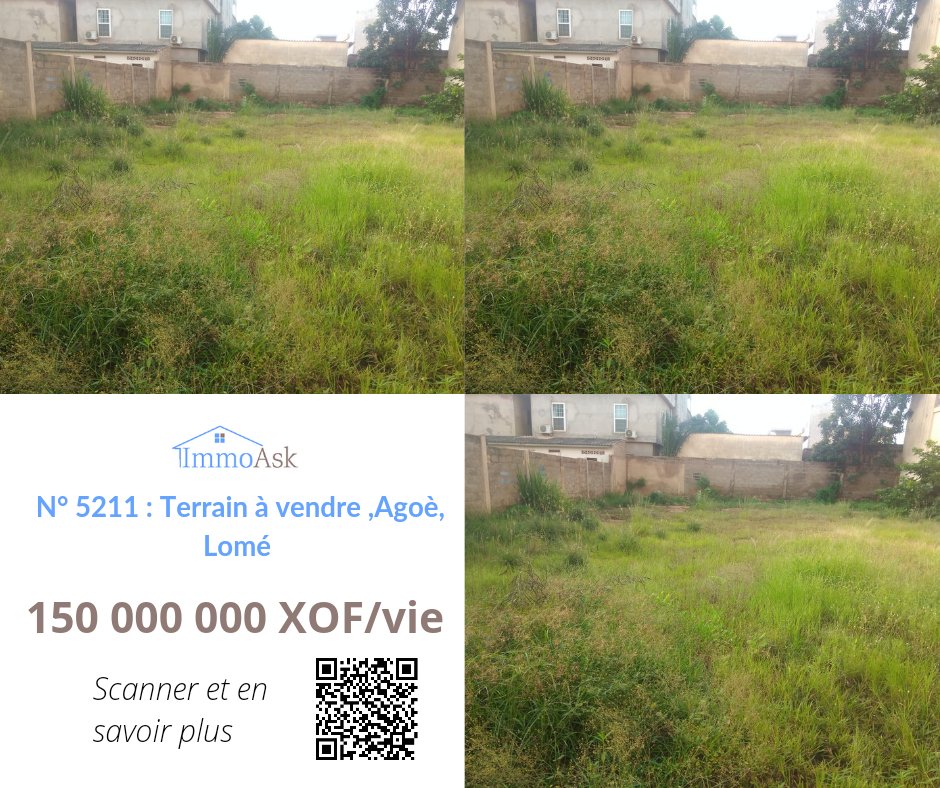 immoask's tweet photo. Offrez-vous un morceau de paradis ! Ce terrain à vendre est la toile vierge parfaite pour vos projets. #Immoask #immobilier #TerrainEnVente #Agoelomé 
Achetez sur https://t.co/UDPJNsuoLN https://t.co/tMrTzWcDUh