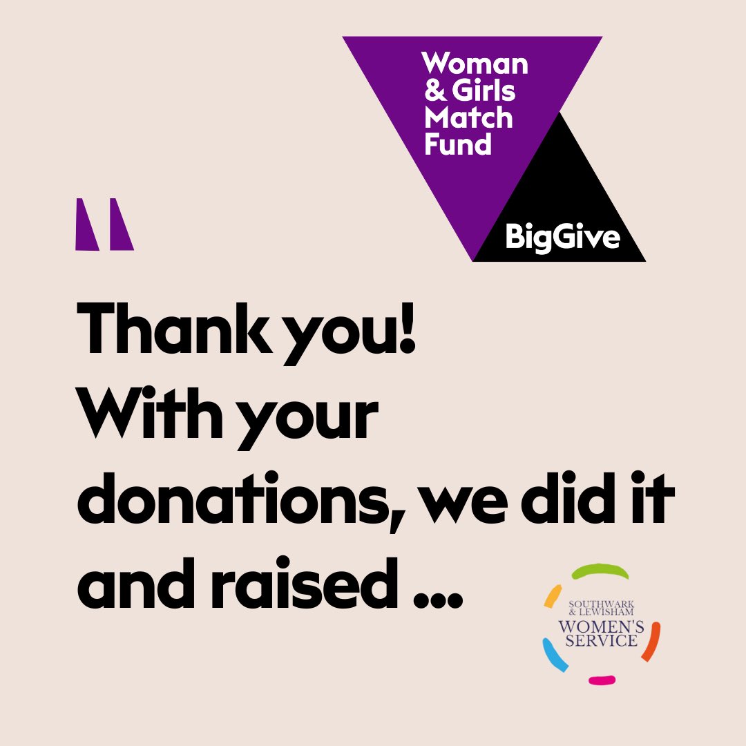WomensHubPecan's tweet photo. Thank you! With your donations, we did it and raised £11,164.25!
@BigGive Thank you for match funding Women's Service, it will make a huge impact for the women who access our services. #BigGive #WGMF #WomensService #Pecan https://t.co/o9rA8IwPDe