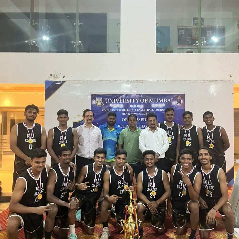 🏀🥇 Double Win for R J College! Boys' &amp; Girls' Basketball teams take 1st place in Mumbai University 2023-24 Championship. 🎉🔥 Unbeatable teamwork, unmatched talent! Thanks to all supporters and kudos to our players! 🙌🌟 #RJCollegeBasketballChamps #MumbaiUniversityChampionship