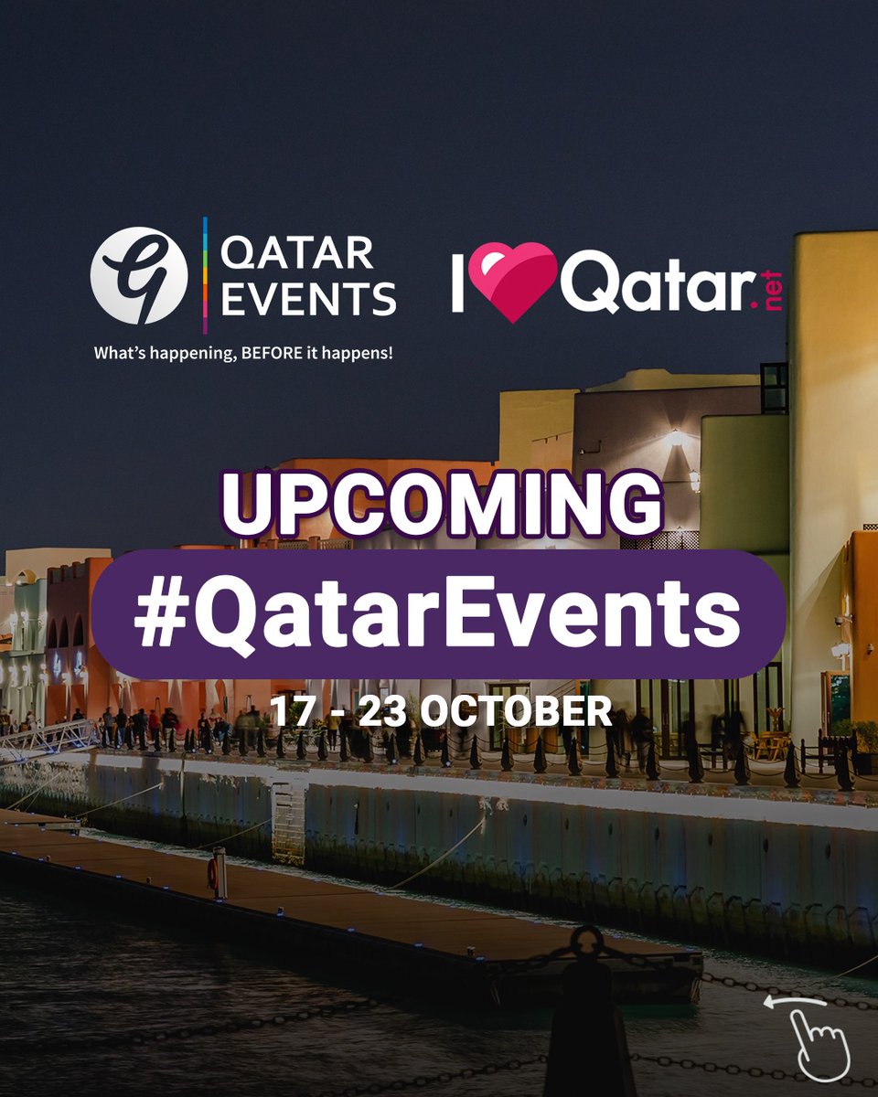 qatarevents's tweet photo. 🤩Looking for exciting events this week? Here are some of the events you shouldn't miss this week!
For more details visit: https://t.co/CHSqMyKdec
#Doha #Qatar #ILoveQatar #QatarEvents #QatarEventsApp #Qatar2023 #EventsinQatar #EventsinDoha #qatarliving #IndexQatar #Big5Qatar https://t.co/qCoJFj5NQX