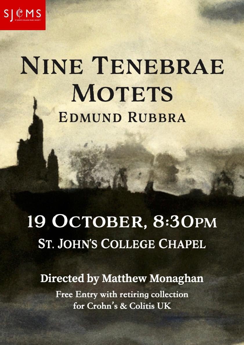 If anyone is at a loose end in Cambridge tomorrow evening, it would be lovely to see you at St. John’s College Chapel! <a href="/SJCMS_Cambridge/">St. John's Music Soc</a> <a href="/SJCChoir/">St John's College Choir</a>