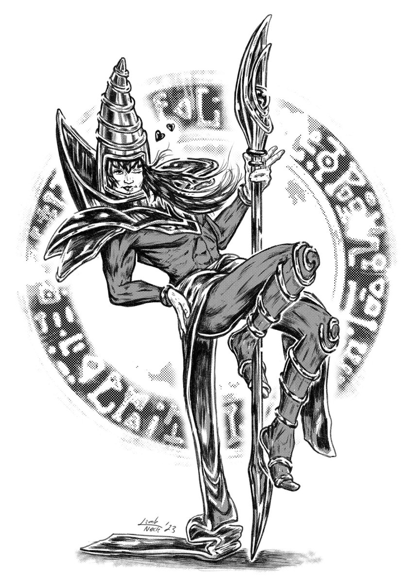 WhatPeersBack's tweet photo. Recent #yugioh commission. I’m incredibly happy with how this came out. 
…
#art #illustration #drawing #comicart #mangaart #manga #darkmagician #yugiohtcg #anime https://t.co/f03nCPB3VO