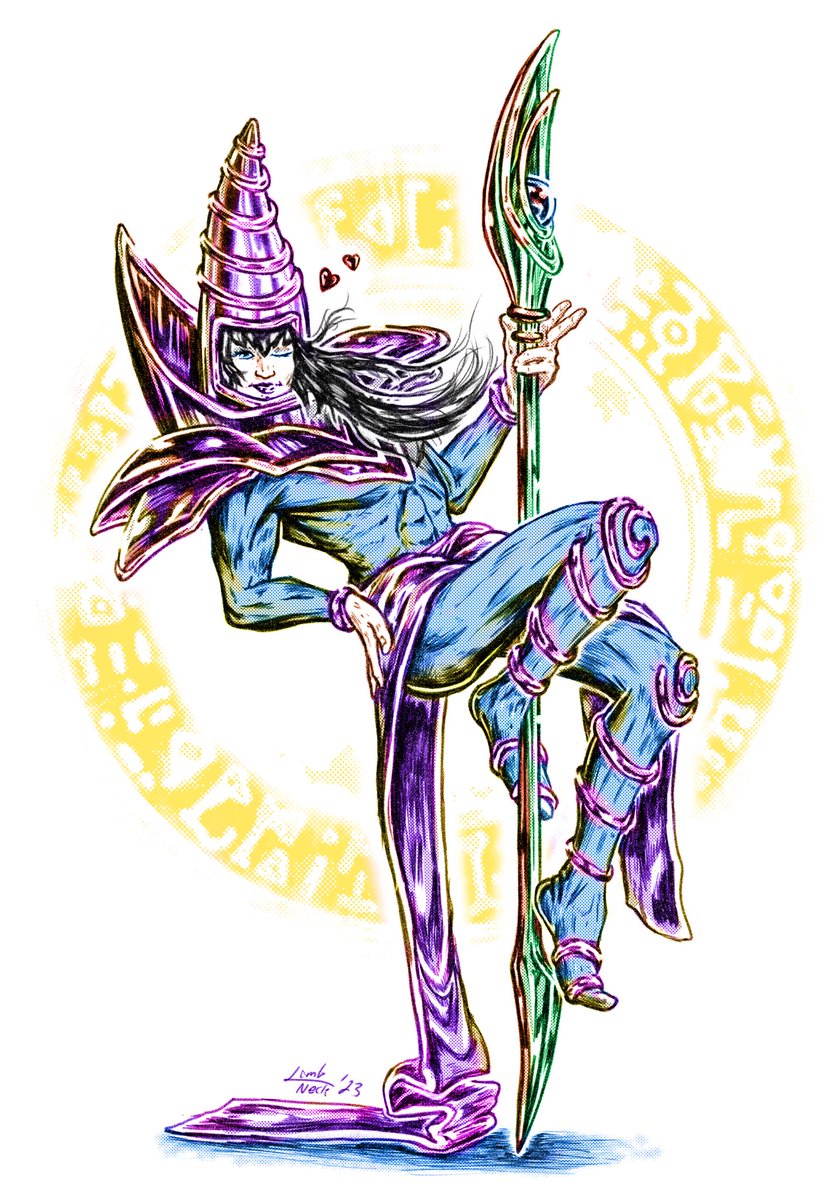 WhatPeersBack's tweet photo. Recent #yugioh commission. I’m incredibly happy with how this came out. 
…
#art #illustration #drawing #comicart #mangaart #manga #darkmagician #yugiohtcg #anime https://t.co/f03nCPB3VO
