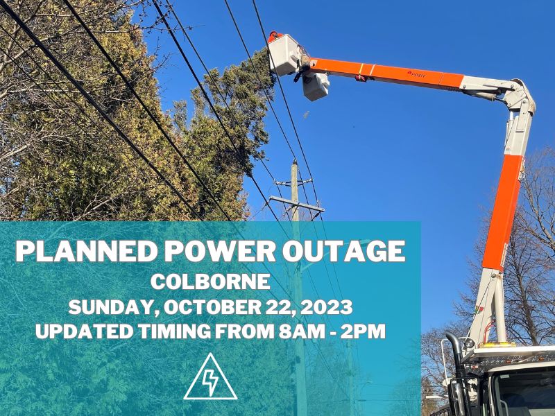 LUSINews's tweet image. Hydro One has updated the timing to 8AM-2PM, for the planned outage in Colborne this Sunday, October 22.
lakefrontutilities.com/.../10/10/colb… #Colborne #PowerOutage @CramaheFireDept @CramaheTownship