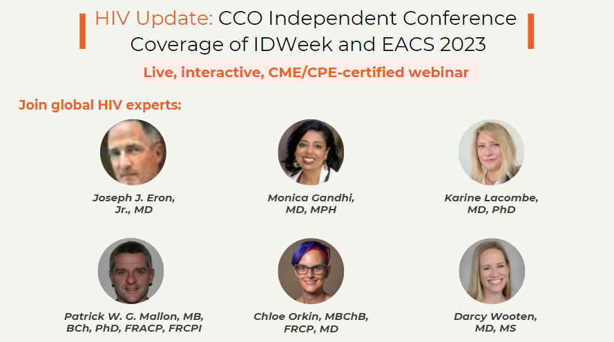 DeceraClinEdu's tweet photo. We’ll answer your questions on #HIVTreatment and prevention studies with global #HIVexperts in our upcoming live webinar. Join @MonicaGandhi9 @LacombeKarine1 @profchloeorkin @Darcy_ID_doc @HIVTox for the latest from #IDWeek and #EACS2023.
Register here: https://t.co/AqCtocMpI6 https://t.co/sButfMq7Mf