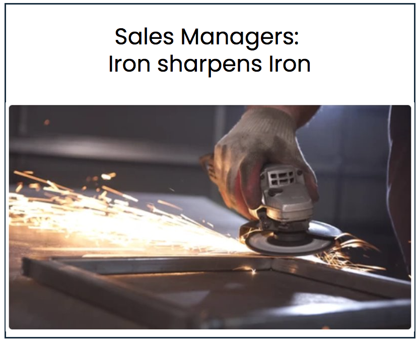 Sales Managers: Need inspiration to be the great coach you want to be? ​

Here's a Best Practice: Identify 2-3 other managers who want to focus on improving their coaching skills or someone who you believe is a great coach. Schedule time to connect with them monthly without fail.