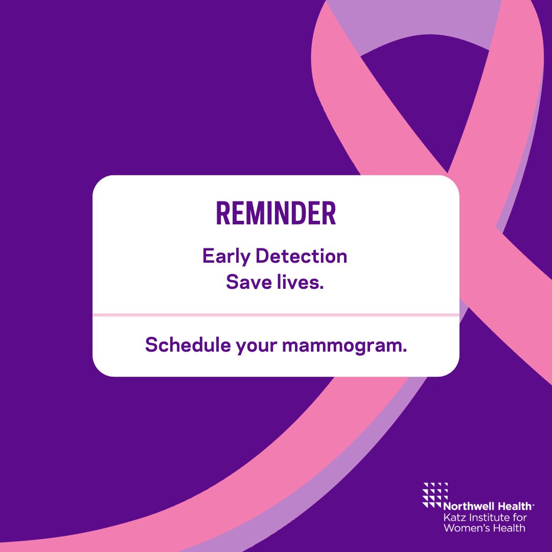 Mammograms are the best way of detecting breast cancer when it’s most treatable—and they only take about 15 minutes. northwell.edu/mammogram #GoPink