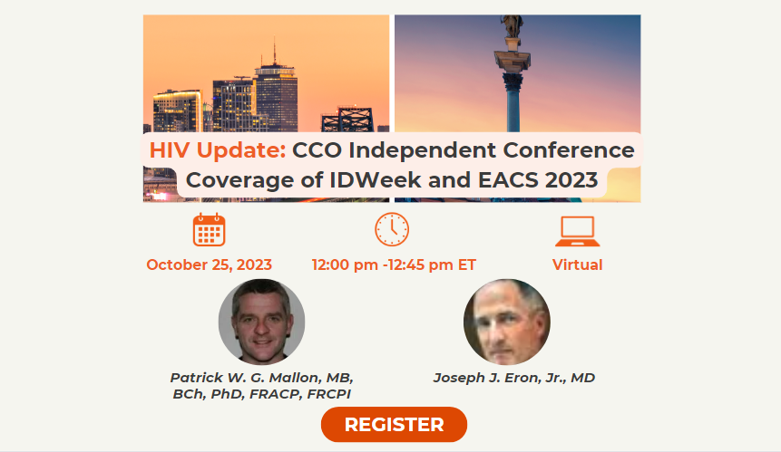 DeceraClinEdu's tweet photo. Join 2 global #HIVexperts this afternoon for a webinar that will answer your questions on key #HIVtreatment and prevention studies from #IDWeek and #EACS2023. Join @HIVTox and Joseph J. Eron, Jr., MD.
Register: https://t.co/nF4baaZ2Uk https://t.co/IrbCOrZsoO