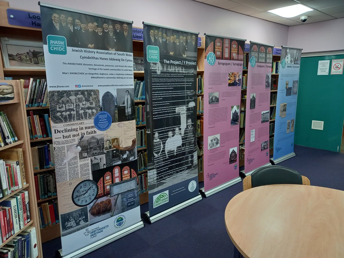 We're about to kick off our talk at the ever-so-lovely Port Talbot Library on the second leg of our touring exhibition. With thanks to the National Lottery players, who supported this project via a Catalyst Cymru Community Grant. @NPTLibraries @HeritageFundUK @WCVACymru