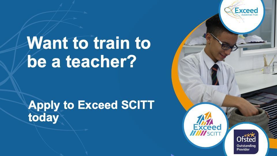 exceedacademies's tweet photo. Train to teach with @ExceedSCITT, a leading provider of primary, secondary and apprenticeship initial teacher training (ITT) programmes. 

Apply today and start your journey. 

https://t.co/cpmltSYMl7 

#WeExceed #GetIntoTeaching #PGCE https://t.co/o84jw3Ug6r