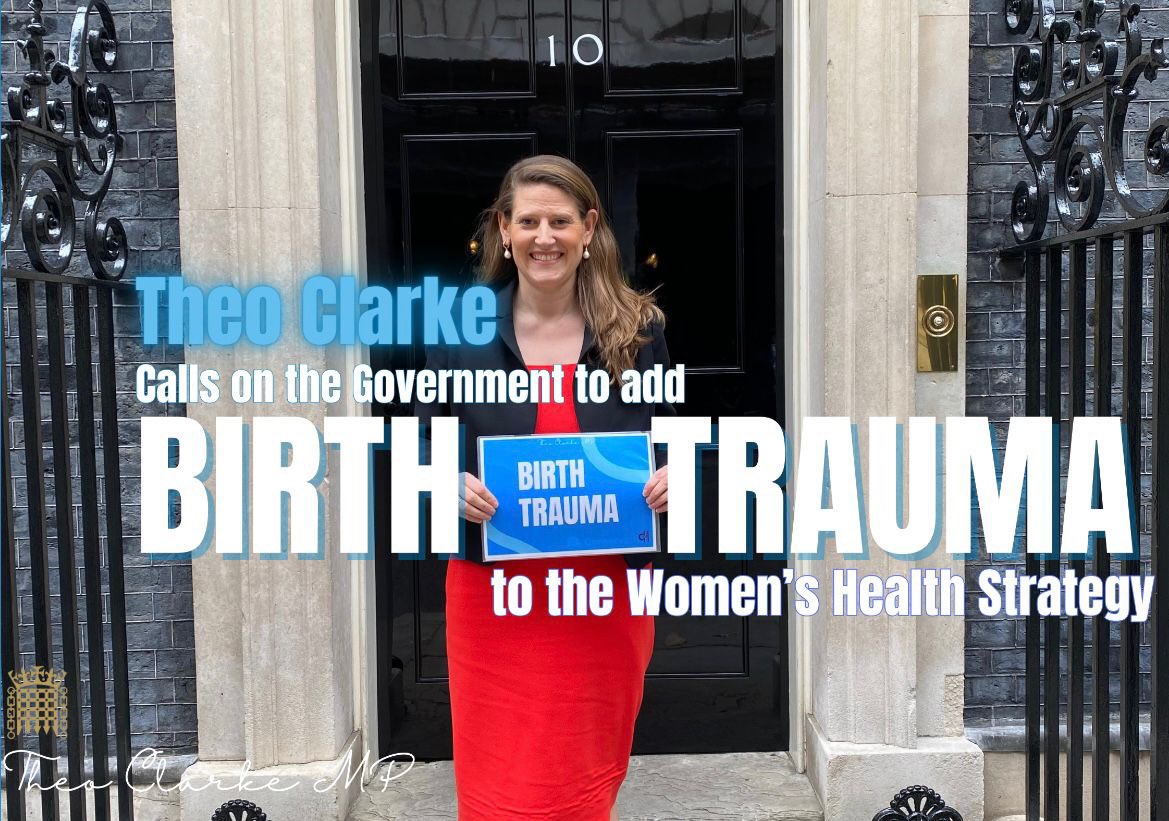 Tomorrow I will host 1st debate ever on #BirthTrauma in UK Parliament. I will be calling on Government to add birth trauma into Women’s Health Strategy & to roll out birth injuries guidance to all NHS Trusts across England. There is more we can do to support mums @mariacaulfield