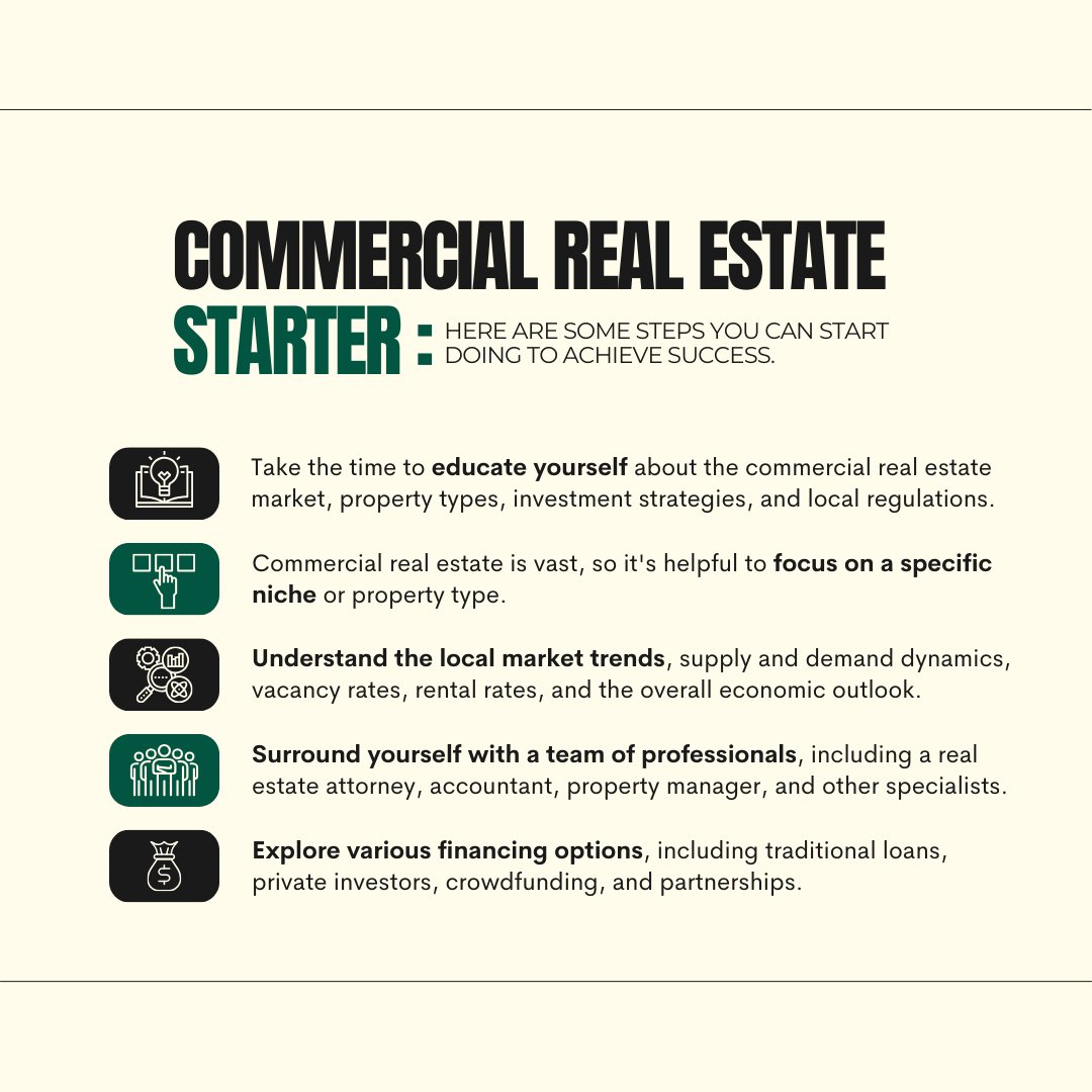 dynamicdev88's tweet image. Ready to start your journey in commercial real estate? We&apos;ll provide a roadmap for your successful career in this dynamic field.

Follow us for more: lnkd.in/gVP_uXYx

#CommercialRealEstateSuccess #RealEstateJourney #DynamicDevelopment #RealEstate #CommercialRealEstate