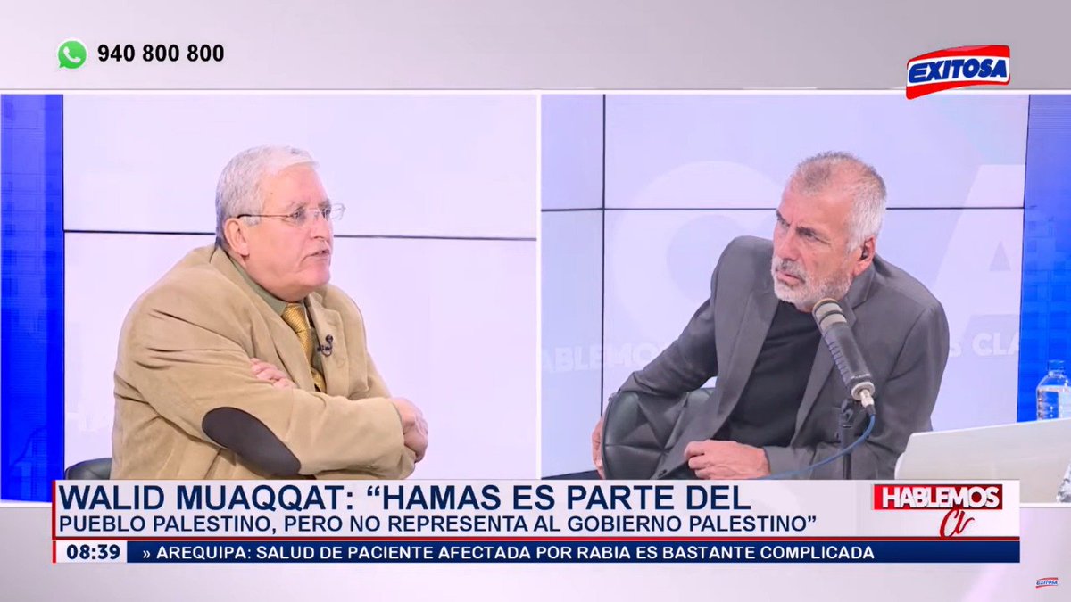exitosape's tweet photo. 🔵🔴#AHORA Embajador de Palestina en Perú: "Hamás no representa al gobierno palestino pero sí es parte del pueblo palestino"

➡️Sigue en vivo en https://t.co/xdGmWppdEF
📻 95.5 FM
📡6.1 señal digital abierta
📺 Movistar: 34 SD - 734 HD
🌐 https://t.co/thokv9fFaL https://t.co/Qk07QRuerG