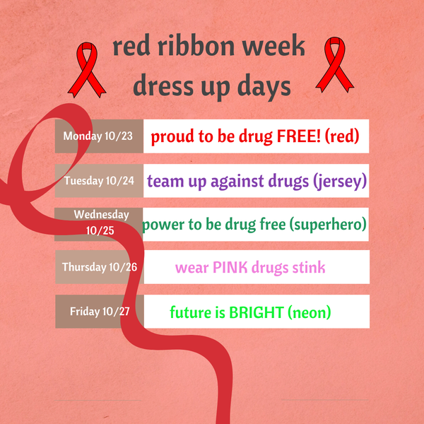Next week is Red Ribbon Week!!!