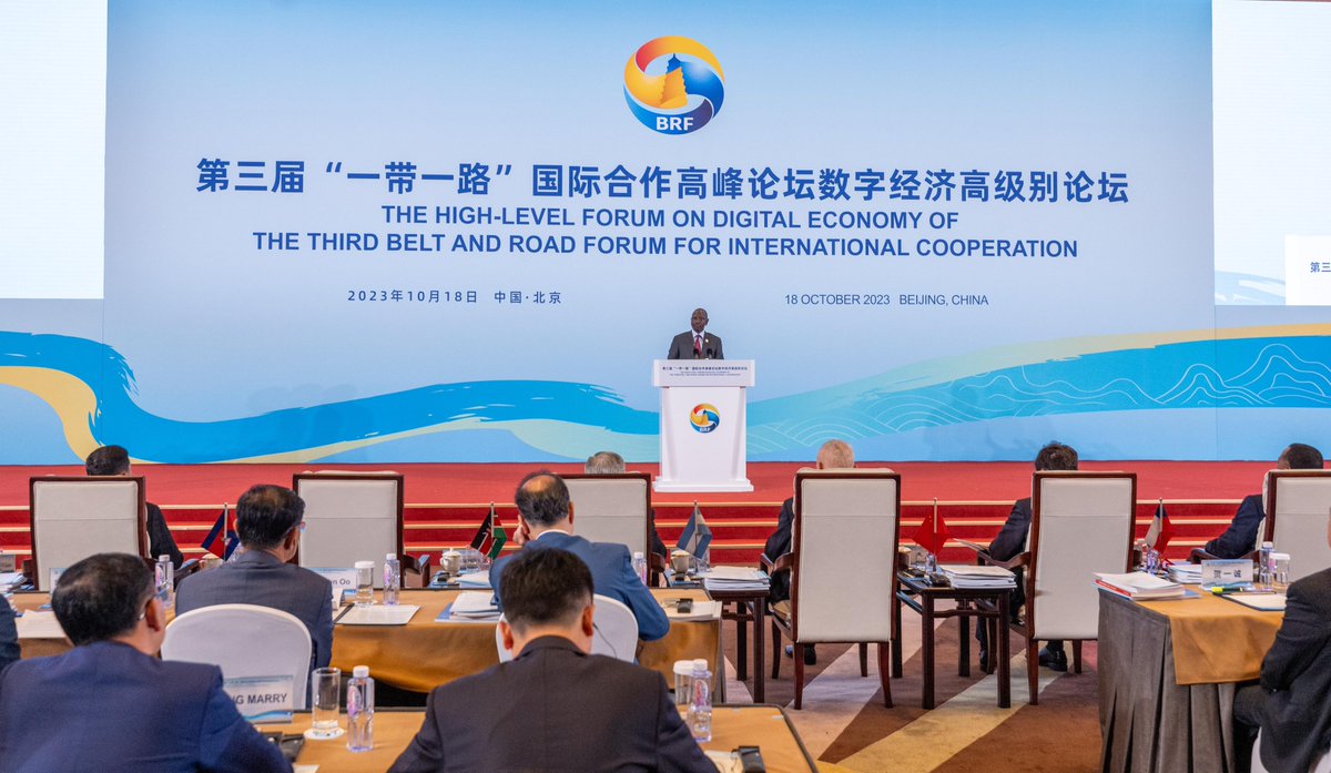 WilliamsRuto's tweet photo. Sustainable transformation proceeds from a robust infrastructural foundation and investments in railway, ports and roads by the Chinese government has helped Kenya achieve this. But the future of Africa and the world is digital. https://t.co/JoKPTay6tg