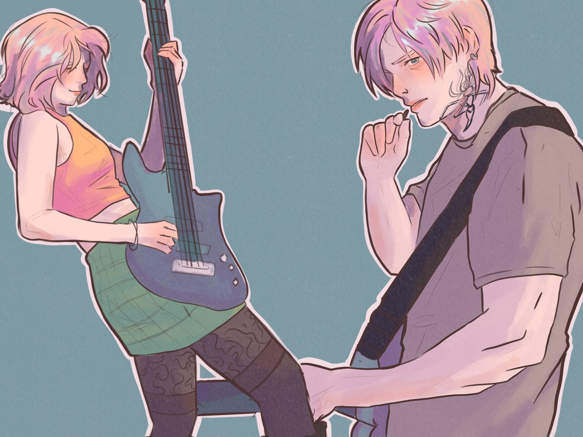 Tobonsy's tweet photo. I know I’m late to the trend but Band!au  ִֶָ . ָ࣪ ‹ ャ ִֶָ

{ #ResidentEvil #rebandau }
. ‹ ִֶָ . ָ࣪ ‹ ャ ִֶָ { #LeonKennedy #AshleyGraham } https://t.co/lIM7PT7s2i