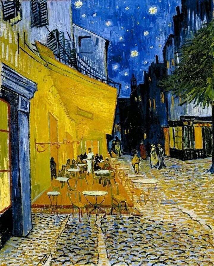 Vincent van Gogh (1853 - 1890)  Café Terrace at Night, September 1888. Oil on canvas, 81x65.5 cm. Kröller-Müller Museum, Otterlo.
