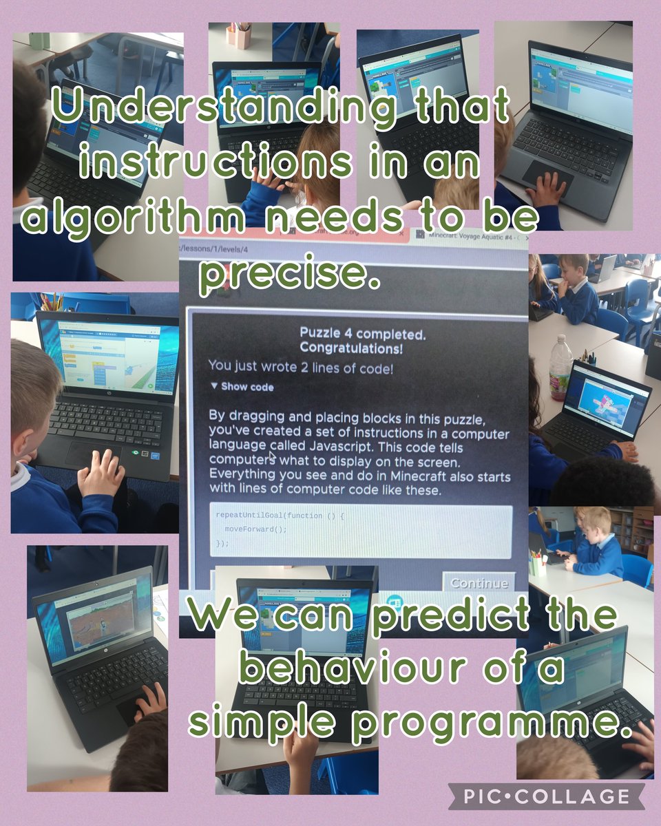 MrMillington_WS's tweet photo. @Class2h and @class2bws have been coding today in #ComputingatWS

Algorithms need to be precise and we can predict what will happen when we run a programme. https://t.co/jkTsr6j755