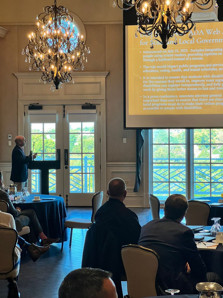 hospitality_law's tweet image. The next presentation was given by Jordan Schwartz from @ConnMaciel_LLP 
Very interesting presentation on “How to Ensure ADA Compliance for your Company’s Website”

#HLC2023