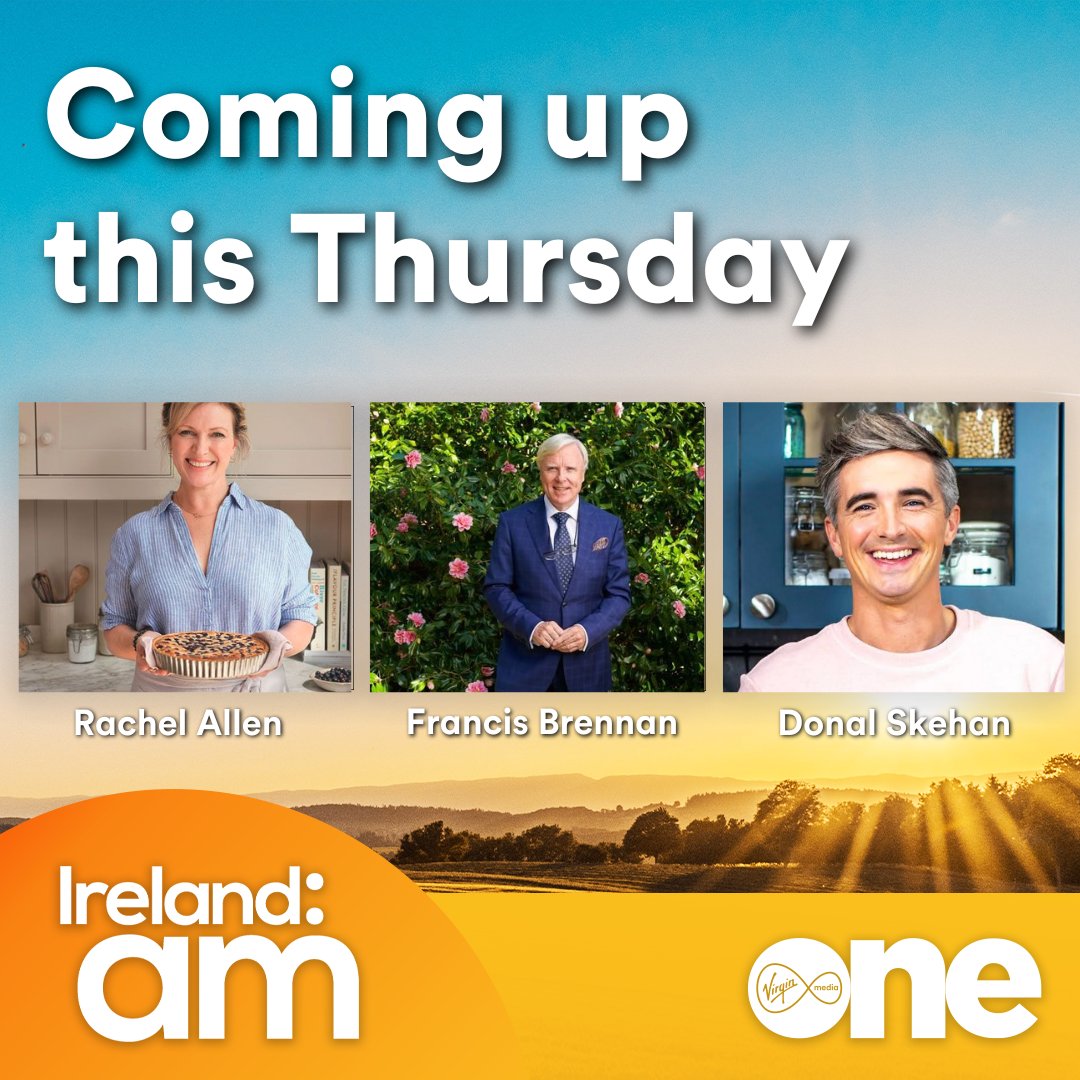 Coming Up Tomorrow: 🍮Rachel Allen will be joining us to show us how to make an array of different butters. 📚We're joined by @francisbrennanb to discuss his latest book 'Age is Just a Number'. 🍴 @DonalSkehan joins us for a chat about his new cookbook. #IrelandAM