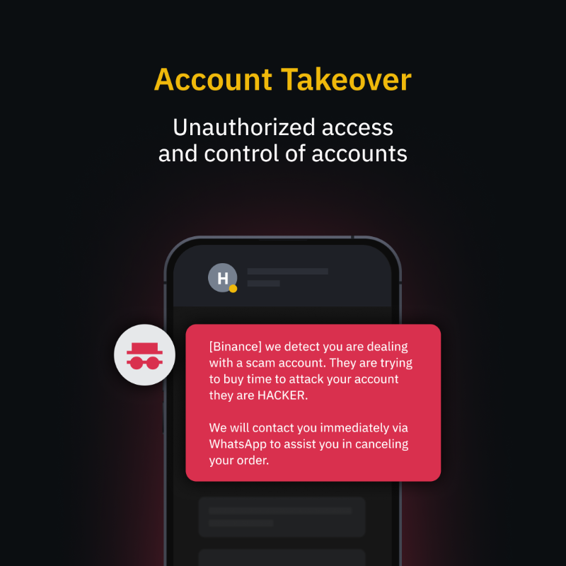 binance's tweet photo. Learn how to stay SAFU on #Binance P2P.

Swipe for some of the most common SMS scams to be aware of 👉
