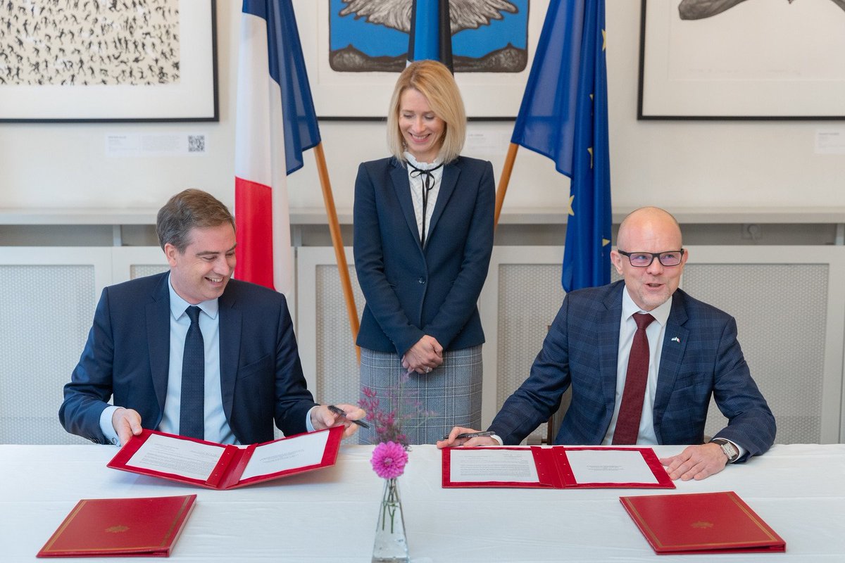 I'm glad #Estonia and #France today signed a statement of intent on cooperation in clean tech.

We both understand the need to decarbonise the economy and strengthen energy independence in Europe.

Hopefully it will pave the way for even more cooperation between our companies. 1/