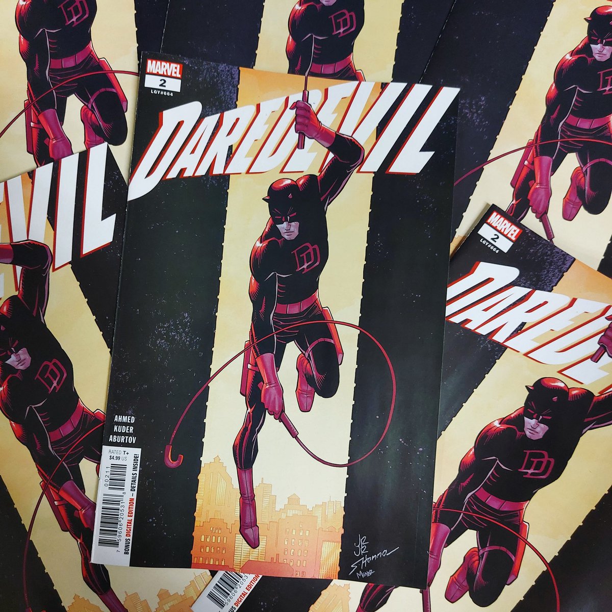 The Man Without Fear return in this week's Daredevil #2 from new creative team @saladinahmed & @AaronKuder.

It's an all-new status quo for Matt, but old habits die hard. We really enjoyed this 2nd issue, and we're looking forward to seeing where the team take Matt & the readers.