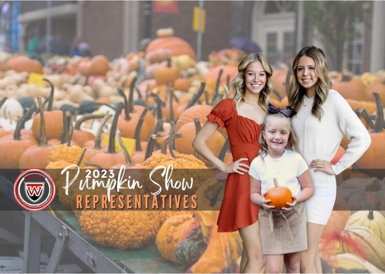 WestfallHS's tweet photo. Best of Luck to our 2023 Westfall representatives for the "Greatest Free Show on Earth" Circleville Pumpkin Show! Izabella Picklesimer and Aubrey Clark, competing for Pumpkin Show Queen and Kennedi Cox competing for Little Miss Pumpkin Show! https://t.co/kOEmv3VQm8