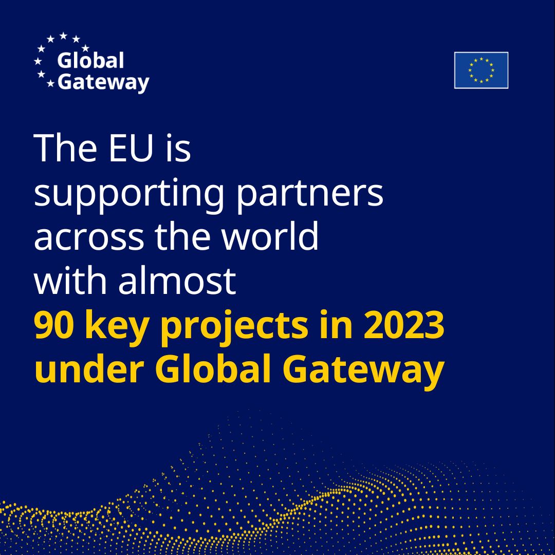 EU_Partnerships's tweet photo. #GlobalGateway is delivering sustainable &amp; high-quality projects, for people &amp; the planet.

In 2023, almost 90 projects in partner countries are promoting:
🚈 Sustainable mobility
♻️  Clean energy
💻 Digital connectivity
⚕️ Strong health systems
📚 Education &amp; research

↓↓↓