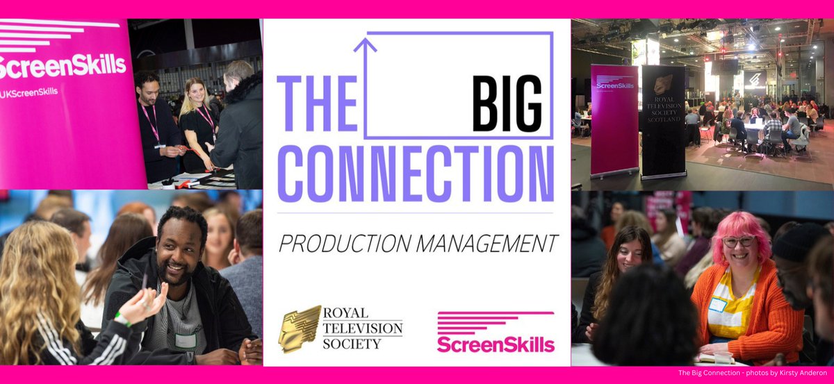 UKScreenSkills's tweet photo. ScreenSkills & @RTSScotland are returning to #Glasgow with another #TheBigConnection event on 26 October, focusing on TV #productionmanagement 📺 Connect with others, build relationships & meet leading production companies in #Scotland! Book your place: https://t.co/zBCBn771lY https://t.co/9vVVDmriGy