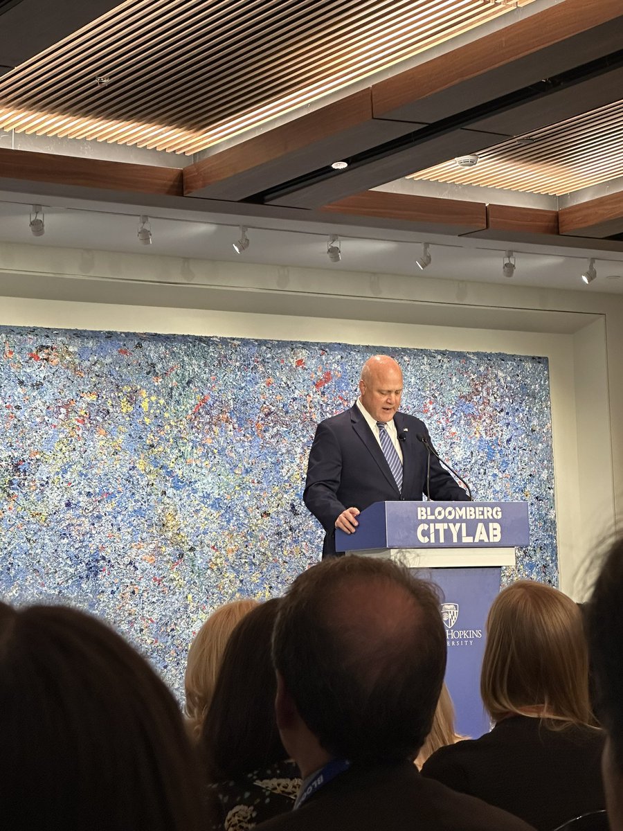 AdamRhew's tweet photo. It’s a privilege to attend this year’s @BloombergDotOrg #CityLab2023 conference in Washington, where leaders from around the world have come together to seek solutions to our most pressing challenges. Loved the challenge from @MitchLandrieu: “Let’s get the hell to work!” https://t.co/2lWwHPkxL5