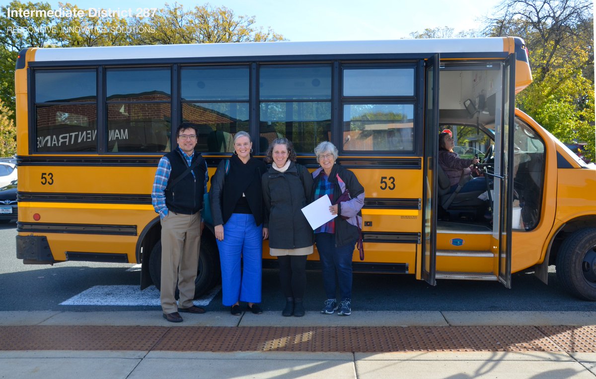 District287's tweet photo. Each year, we offer our board members an opportunity to “Get on the Bus” to experience first-hand our staff providing individualized services to our unique learners.

Four members visited Ann Bremer Education Center where they toured the building and met our students.

#287EdChat https://t.co/NFmBBRE4S4