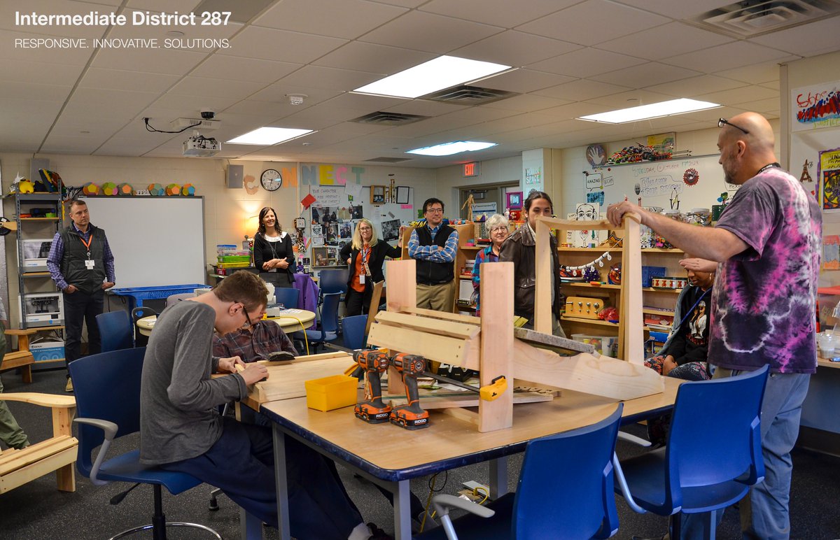 District287's tweet photo. Each year, we offer our board members an opportunity to “Get on the Bus” to experience first-hand our staff providing individualized services to our unique learners.

Four members visited Ann Bremer Education Center where they toured the building and met our students.

#287EdChat https://t.co/NFmBBRE4S4