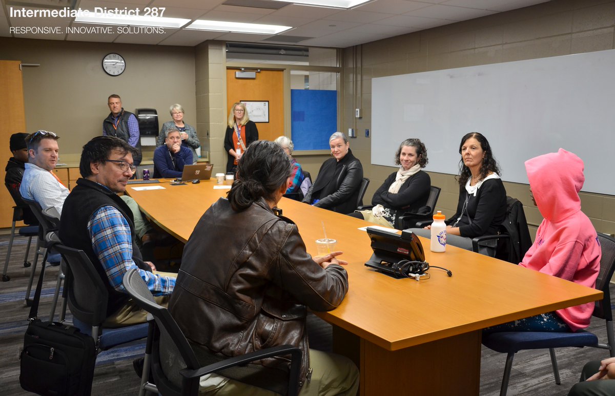 District287's tweet photo. Each year, we offer our board members an opportunity to “Get on the Bus” to experience first-hand our staff providing individualized services to our unique learners.

Four members visited Ann Bremer Education Center where they toured the building and met our students.

#287EdChat https://t.co/NFmBBRE4S4