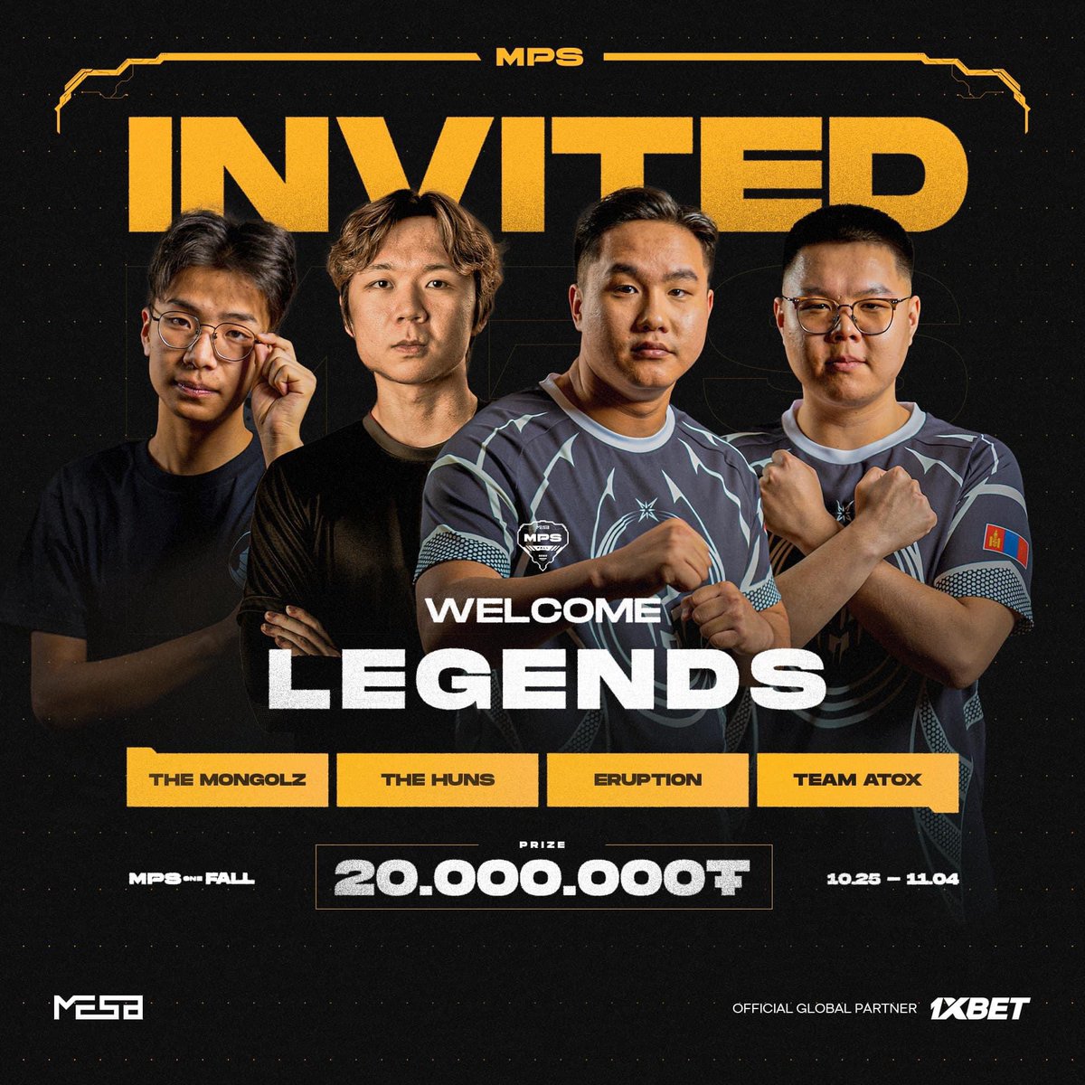 garidns0r's tweet photo. MPS: FALL invited teams
The Mongolz, The Huns, Eruption, Team Atox
2 teams will join from the qualifiers on Oct.21
https://t.co/jJs2Sbcnzx
#CS2 #AsianCS #TheMongolz #TheHuns #Eruption #TeamAtox https://t.co/bHgRpwUiyO