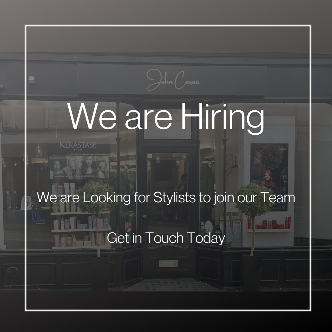 We are hiring

Get in Touch Today 01483 506402 or email debbie@johncarne.co.uk

#guildfordhairdressers #recruitinghairdressers #recruitingguildford #guildfordjobs