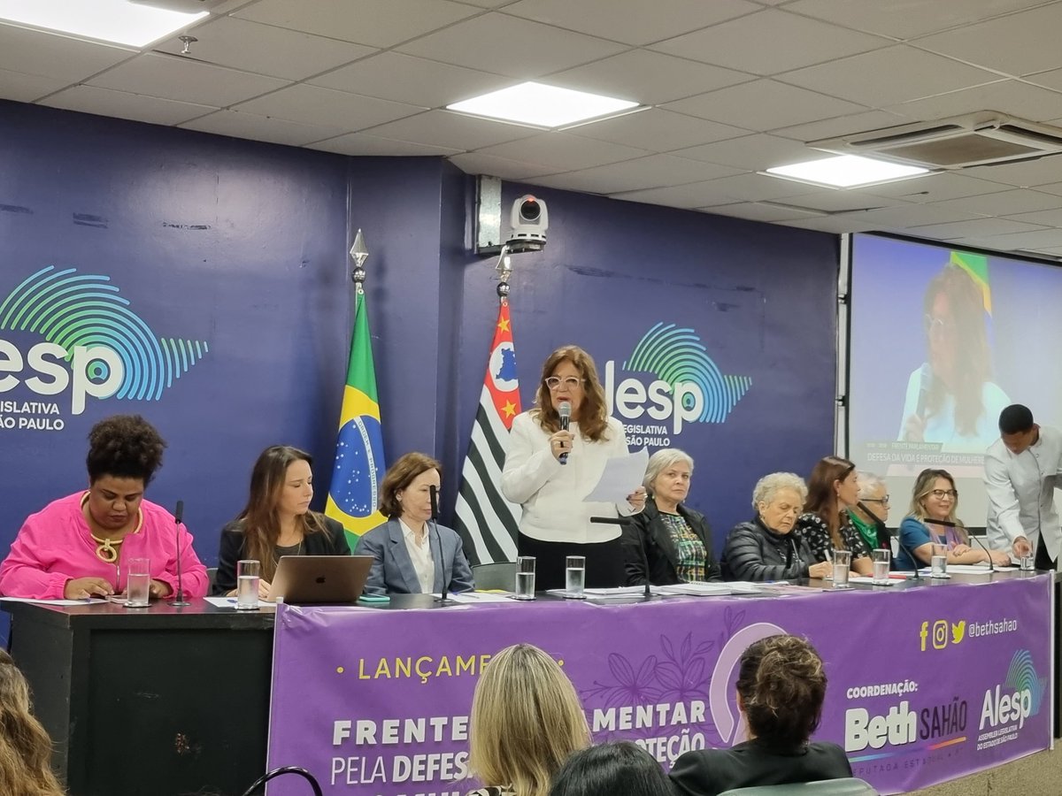 MariaJJSilva's tweet photo. Lançamento da Frente Parlamentar pela Defesa da Vida e Proteção de Mulheres e Meninas - Assembleia Legislativa de São Paulo ( ALESP), com coordenação da Deputada Estadual @bethsahao https://t.co/CzQc2Xj4pc