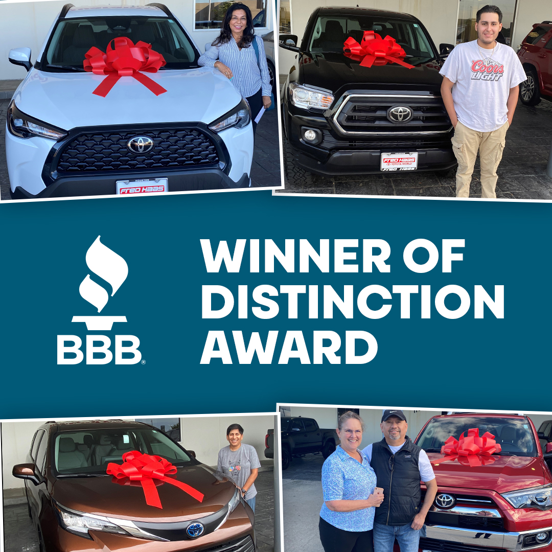 🏅Excellence is not a one-time achievement but a consistent pursuit. Since 2006, #FredHaasToyotaWorld has continued to earn the Winner of Distinction Award from the Better Business Bureau! We thank you for being a part of our journey. 🙌 #Houston #SpringTX #CustomersFirst